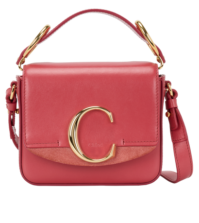 C Mini Bag, &pound;350, Handbags, Pink, Leather, Front view